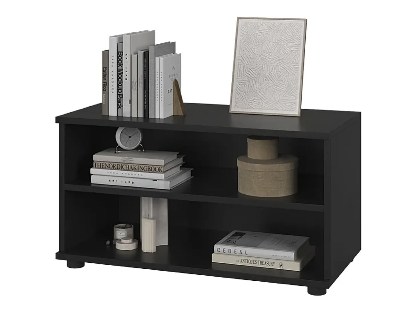 Armario de salón negro 70.8x35.3x38.9 berno