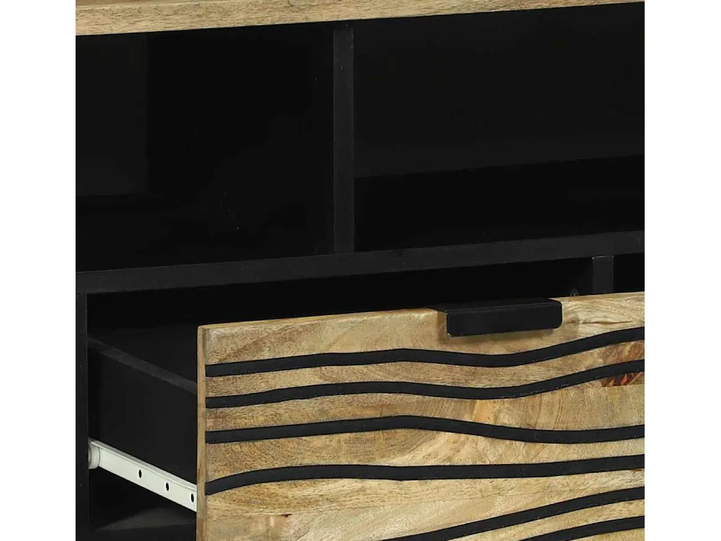 Armario de TV Marrón 105 x 33 x 46 cm madera maciza de mango