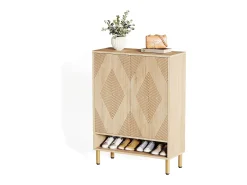 Armario de zapatos con 2 puertas, 73 x 35 x 115 cm, 6 niveles para 25 pares de zapatos