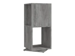 Armario giratorio aglomerado gris hormigón 34,5x34,5x75,5 cm