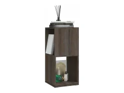 Armario giratorio aglomerado gris y Sonoma 34,5x34,5x75,5 cm