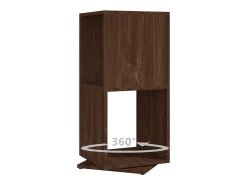 Armario giratorio aglomerado roble marrón 34,5x34,5x75,5 cm