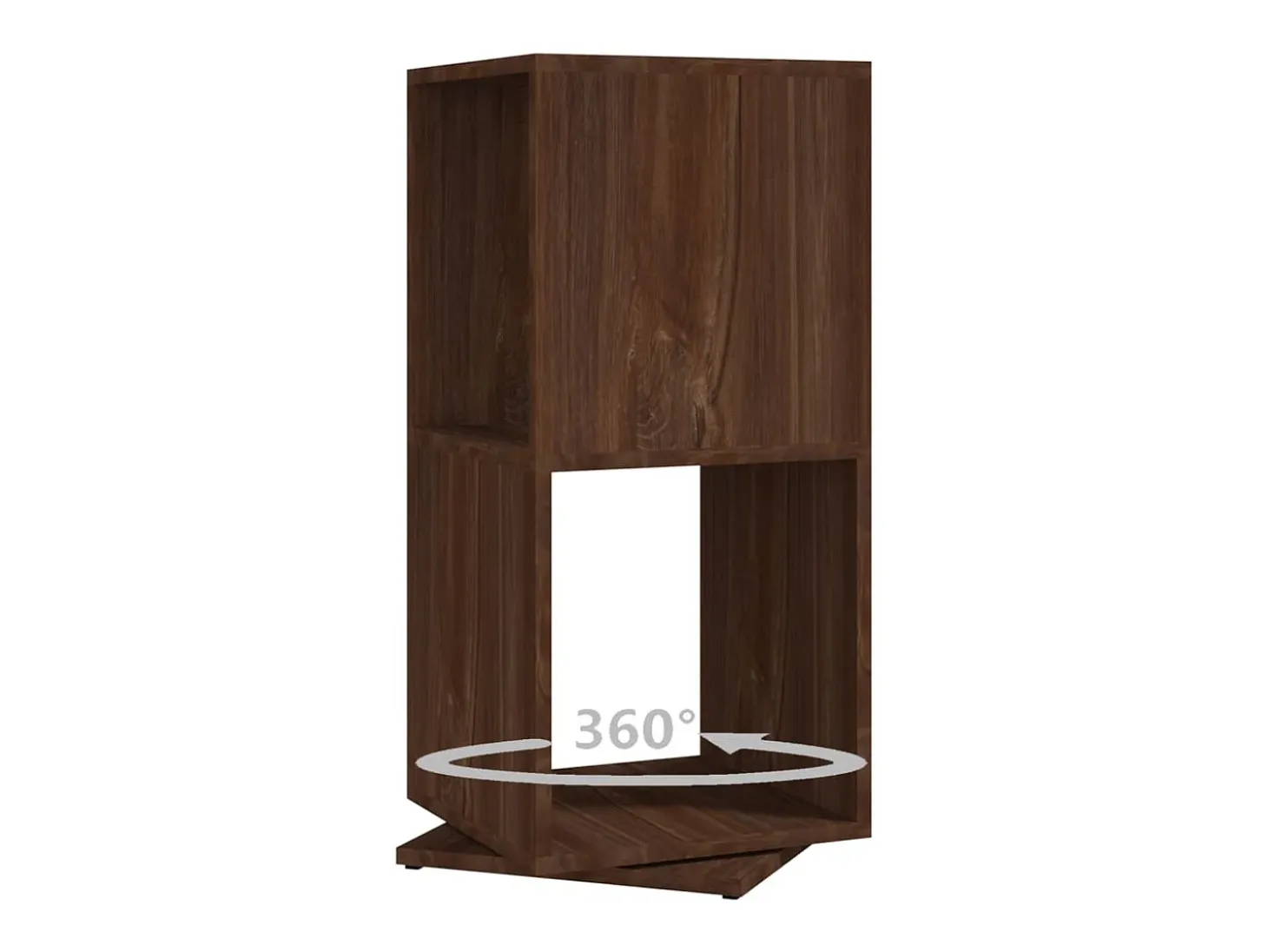Armario giratorio aglomerado roble marrón 34,5x34,5x75,5 cm