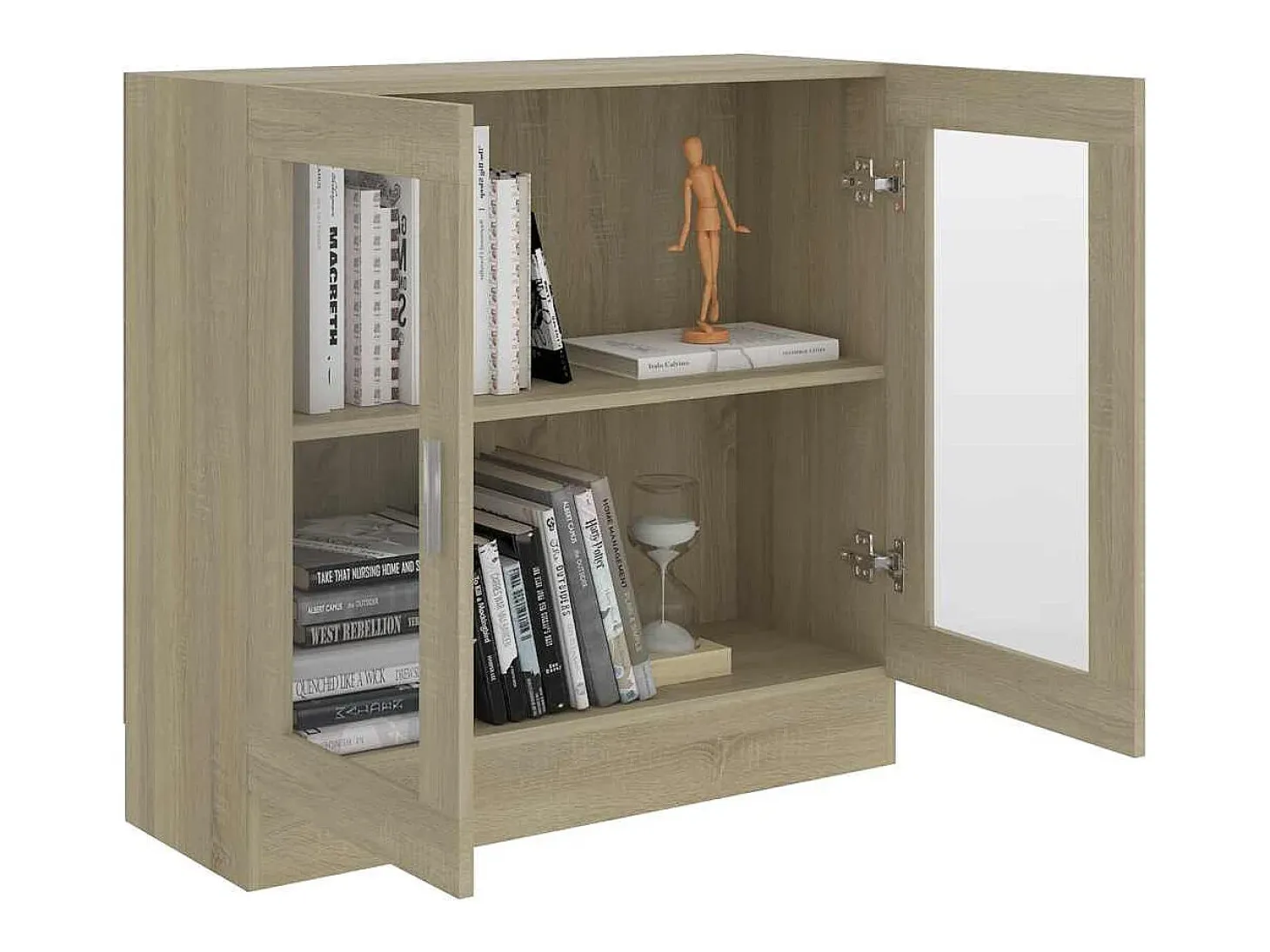 Armario libros madera contrachapada color roble 82,5x30,5x80 cm