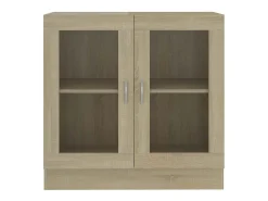 Armario libros madera contrachapada color roble 82,5x30,5x80 cm