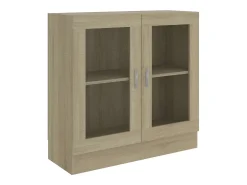 Armario libros madera contrachapada color roble 82,5x30,5x80 cm