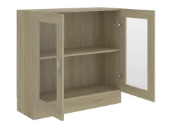 Armario libros madera contrachapada color roble 82,5x30,5x80 cm