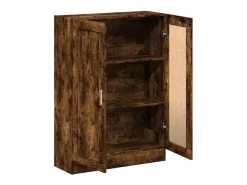 Armario libros madera de ingeniería roble humo 82,5x30,5x115 cm