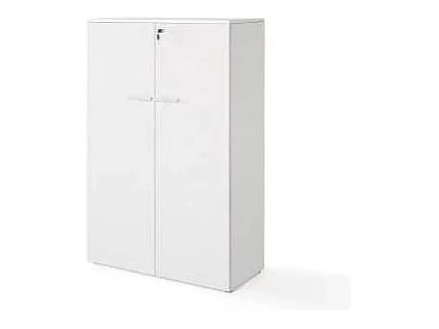 Armario mediano con puertas para oficina o estudio blanco. 141 cm(alto)93 cm(ancho)42.5 cm
