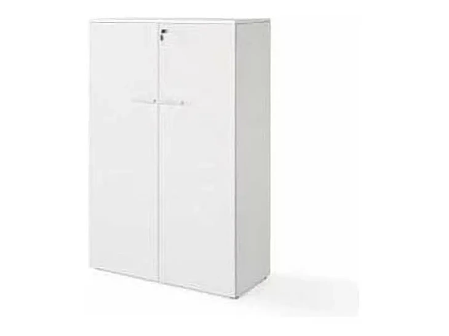 Armario mediano con puertas para oficina o estudio blanco. 141 cm(alto)93 cm(ancho)42.5 cm