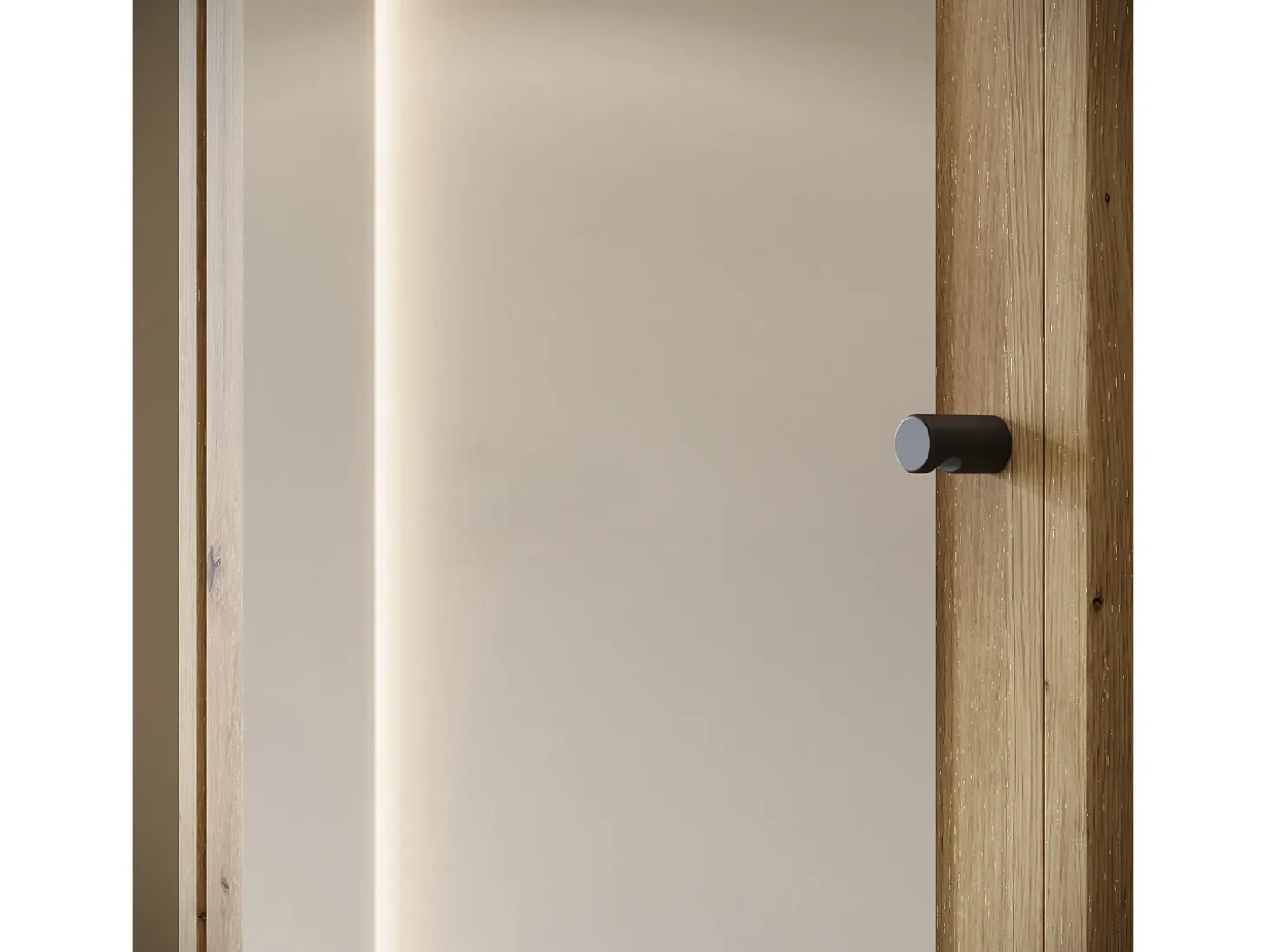 Armario moderno 90 cm armario de entrada con espejo estantes y barra mate artisan