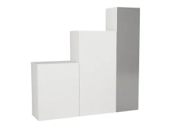 Armario modular con 1 espejo y 3 puertas blanco - TELEZA