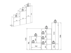 Armario modular con 1 espejo y 3 puertas blanco - TELEZA