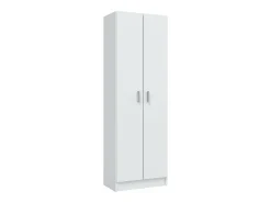 Armario multiusos Milan en acabado blanco de 2 puertas y 3 estantes 58.5 cm(ancho) 180 cm(