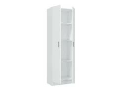 Armario multiusos Milan en acabado blanco de 2 puertas y 3 estantes 58.5 cm(ancho) 180 cm(