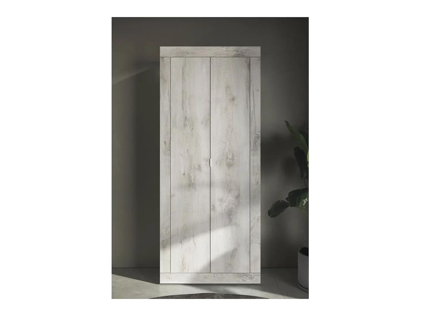 Armario para la entrada de la casa, colección ISORA, color roble blanco