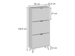 Armario para zapatos blanco 60x23.5x128.5 helge