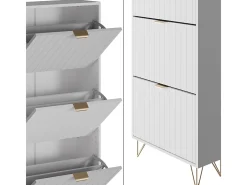 Armario para zapatos blanco 60x23.5x166.7 helge
