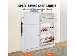 Armario para Zapatos SucceBuy con 3 Cajones Plegables, Organizador de Almacenamiento para Entrada