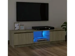Armario TV con luces LED roble Sonoma 120x30x35,5 cm