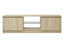 Armario TV con luces LED roble Sonoma 120x30x35,5 cm