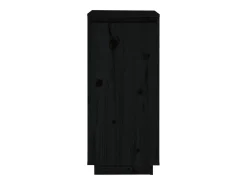 Armario zapatero de madera maciza de pino negro 35x35x80 cm ES411843