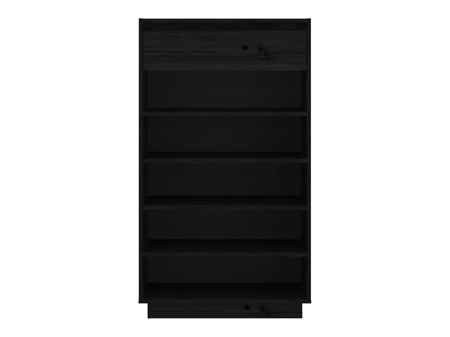 Armario zapatero de madera maciza de pino negro 60x34x105 cm ES920189