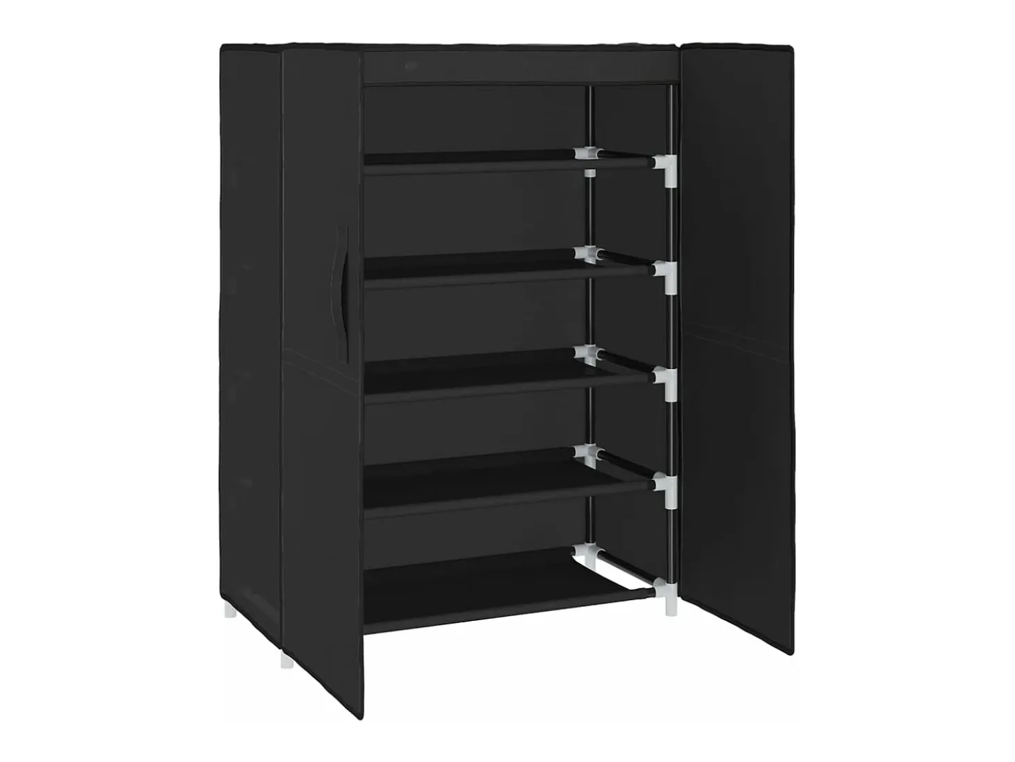 Armario zapatero de tela negro 60x28x90 cm ES100364
