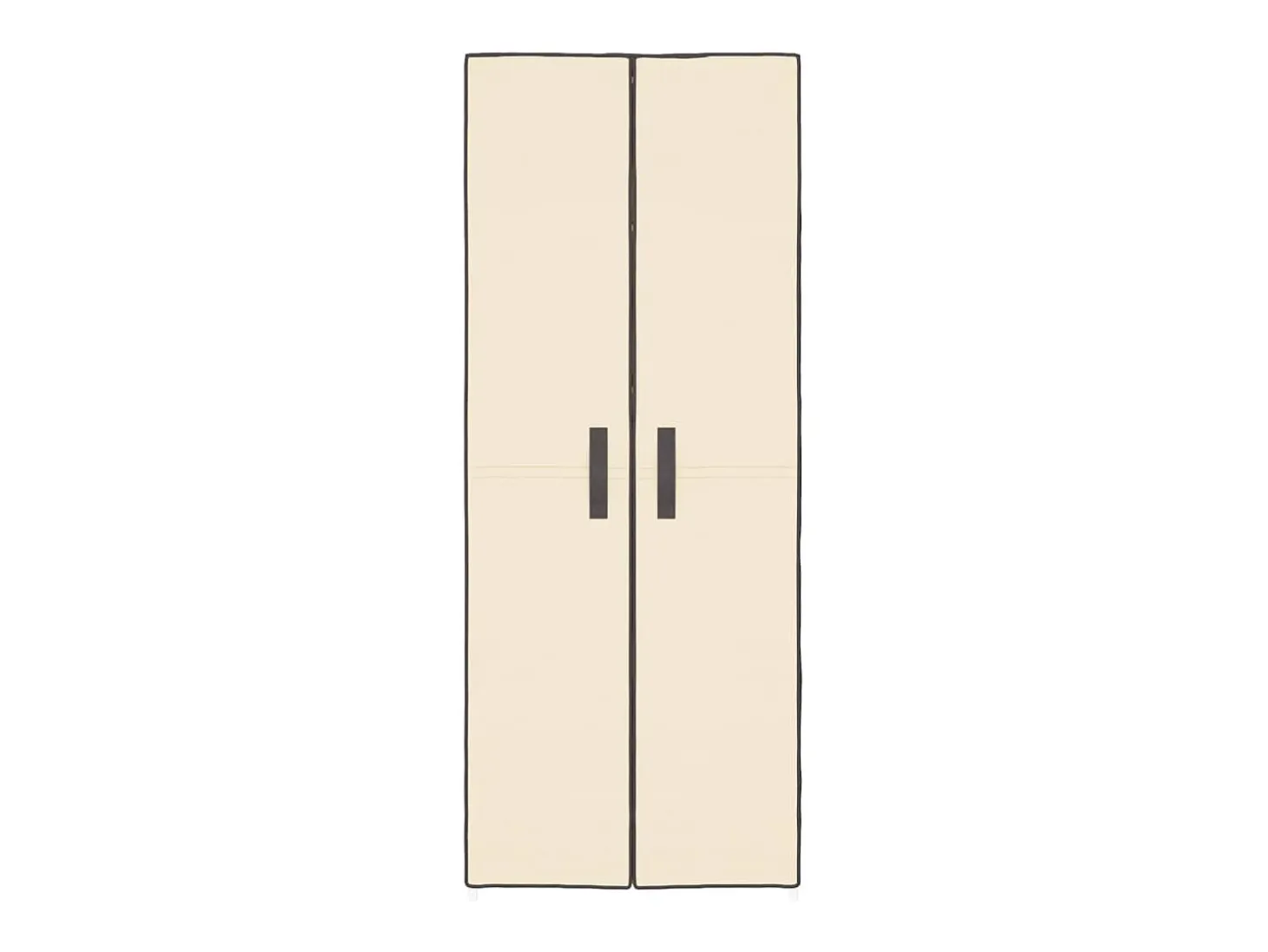 Armario zapatero de tela crema 60x30x166 cm ES921902