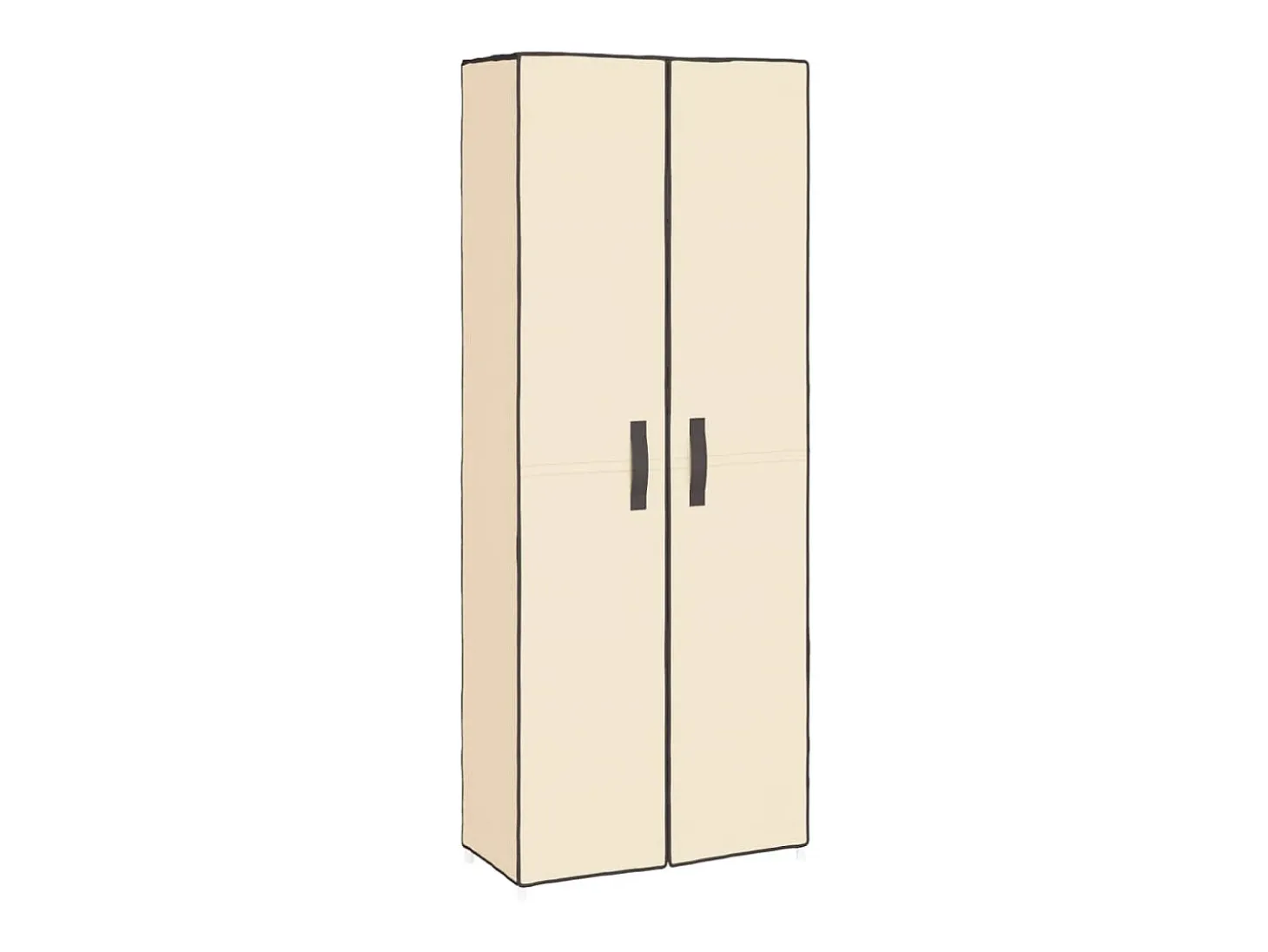 Armario zapatero de tela crema 60x30x166 cm ES921902