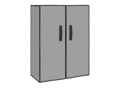 Armario zapatero de tela gris 60x28x90 cm ES690705