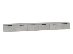 Armarios de pared 2 piezas Gris hormigón 102x30x20cm Madera de ingeniería