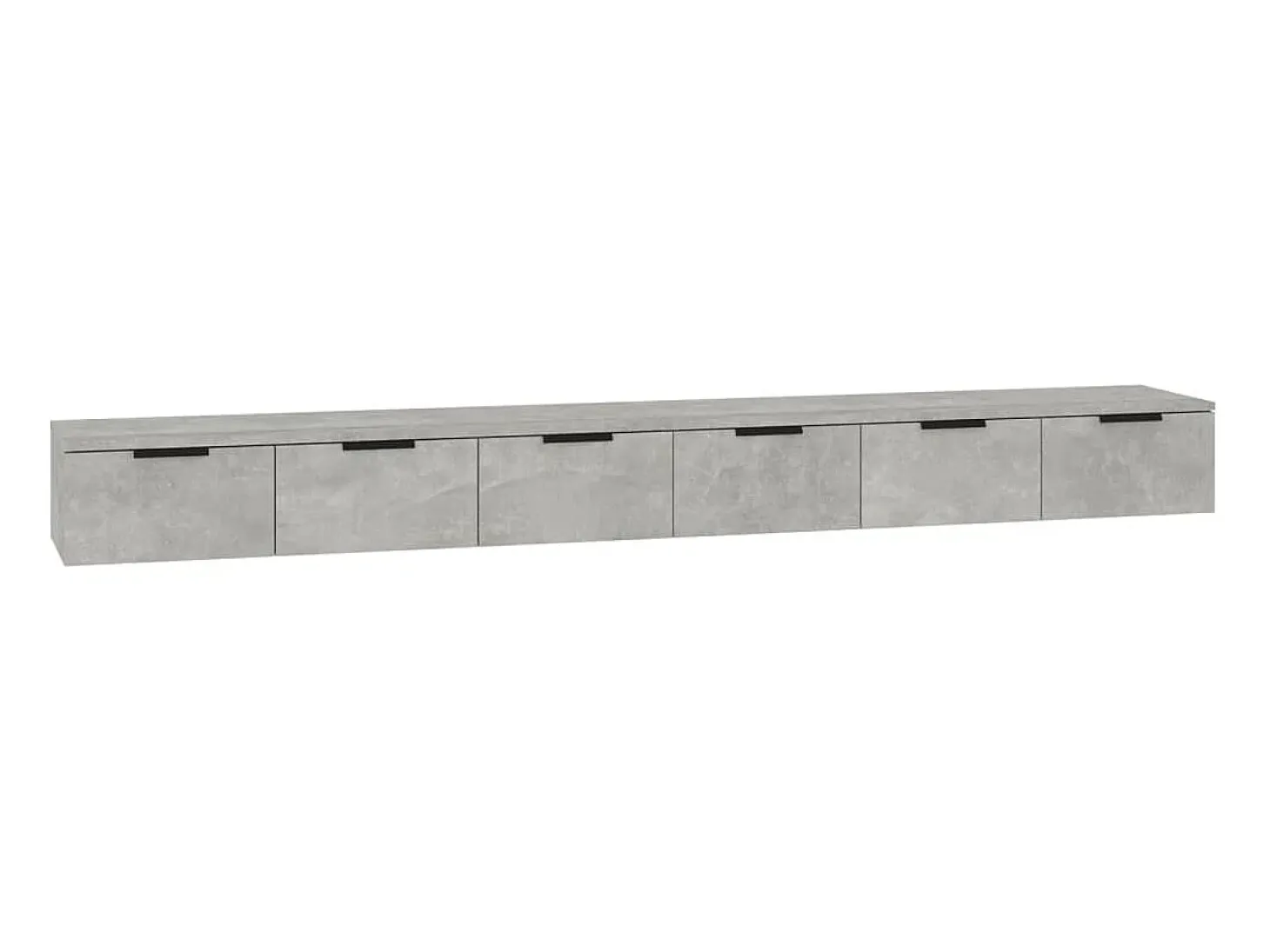 Armarios de pared 2 piezas Gris hormigón 102x30x20cm Madera de ingeniería