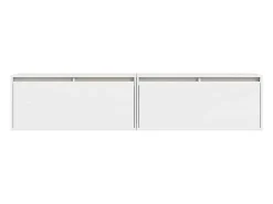 Armarios de pared 2 uds Blanco 80x30x35 cm Madera maciza de pino
