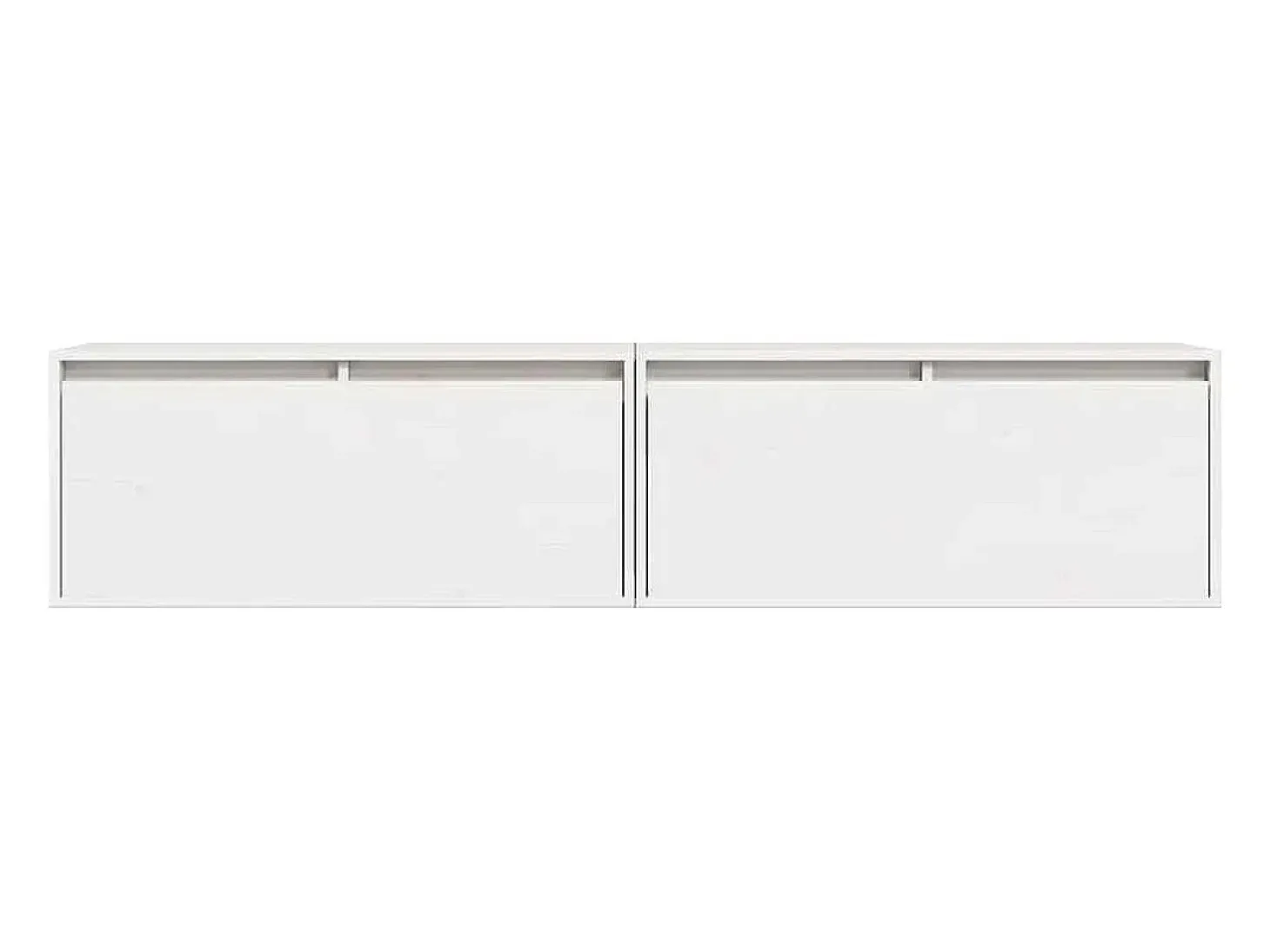 Armarios de pared 2 uds Blanco 80x30x35 cm Madera maciza de pino