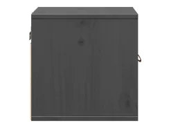 Armarios de pared 2 uds Gris 31,5x30x30 cm Madera maciza de pino