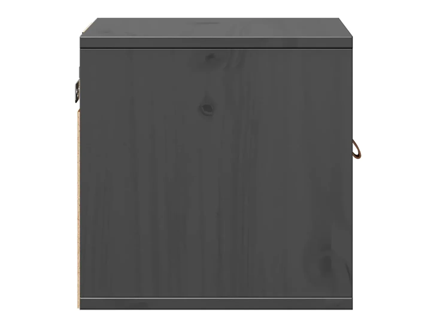 Armarios de pared 2 uds Gris 31,5x30x30 cm Madera maciza de pino