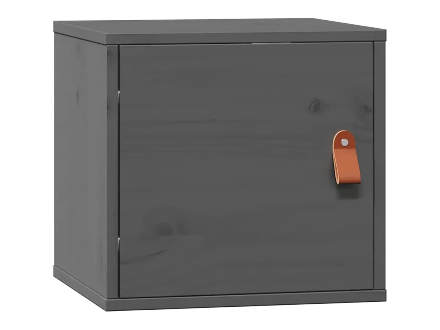 Armarios de pared 2 uds Gris 31,5x30x30 cm Madera maciza de pino