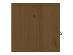 Armarios de pared 2 uds Marrón miel 80x30x30 cm Madera maciza de pino