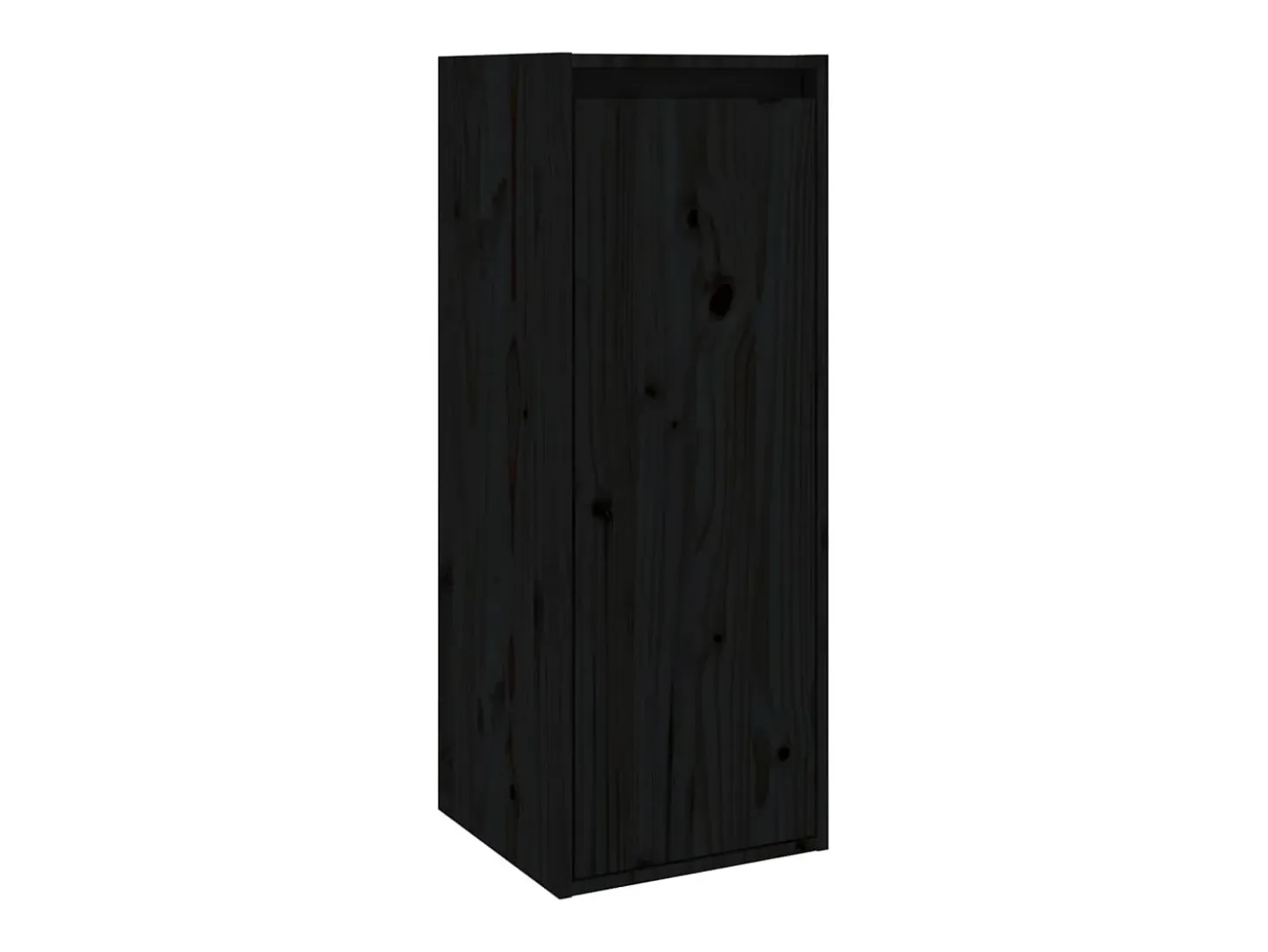 Armarios de pared 2 uds Negro 30x30x80 cm Madera maciza de pino