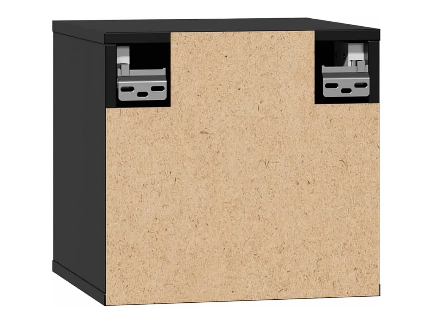 Armarios de pared 2 uds Negro 31,5x30x30 cm Madera maciza de pino