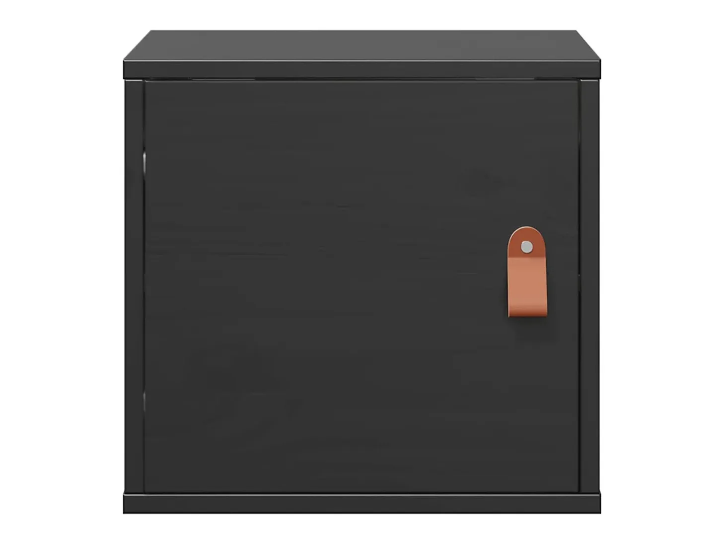 Armarios de pared 2 uds Negro 31,5x30x30 cm Madera maciza de pino