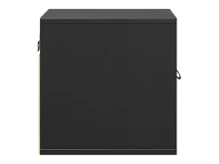 Armarios de pared 2 uds Negro 31,5x30x30 cm Madera maciza de pino