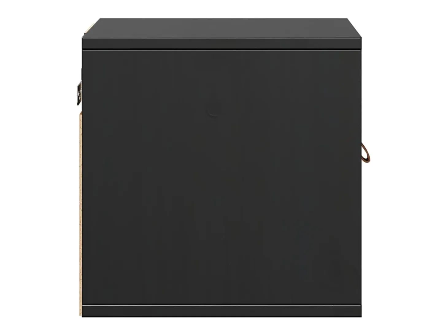 Armarios de pared 2 uds Negro 31,5x30x30 cm Madera maciza de pino