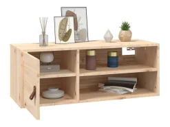 Armarios de pared 2 uds 80x30x30 cm Madera maciza de pino