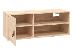Armarios de pared 2 uds 80x30x30 cm Madera maciza de pino