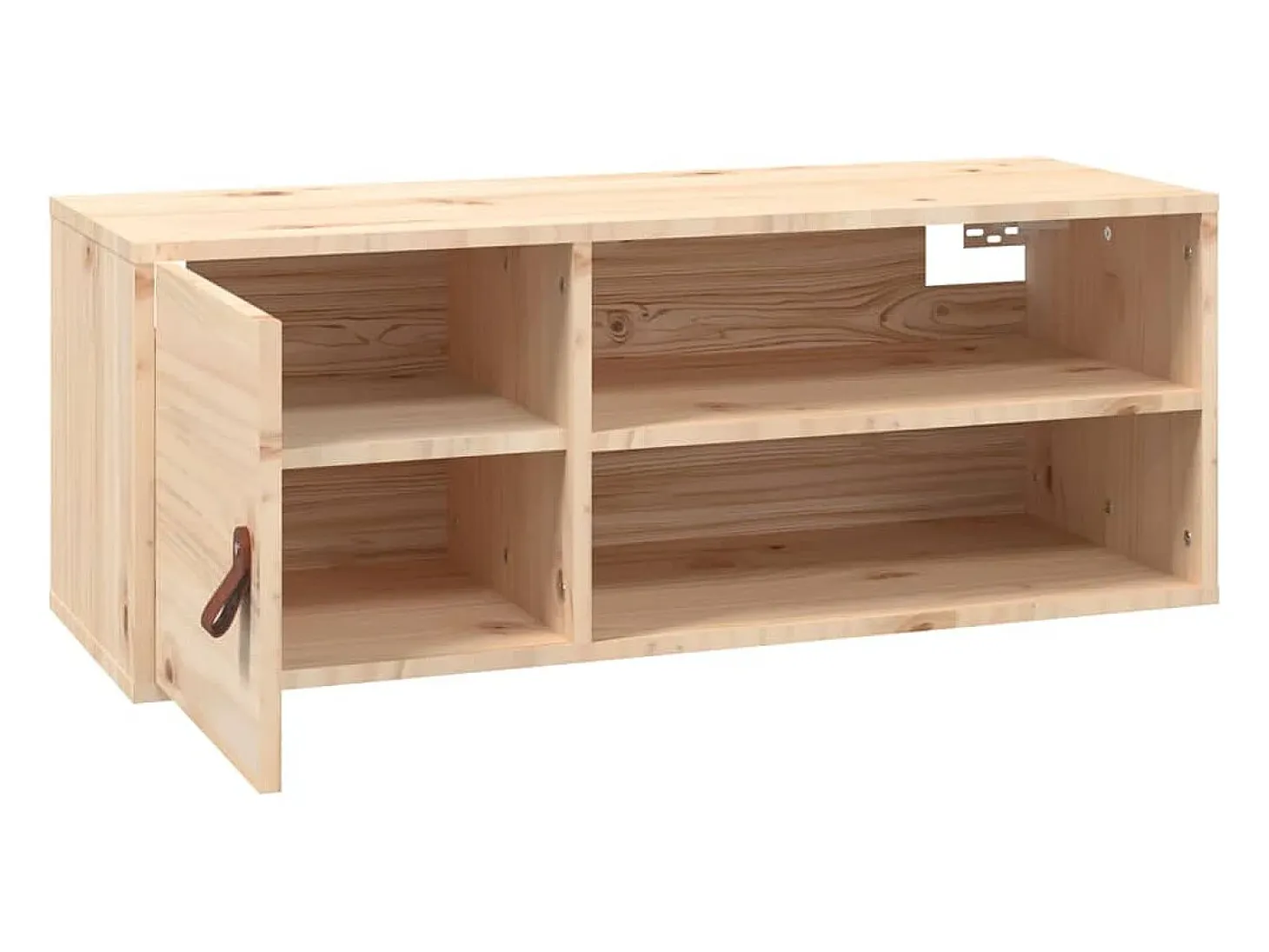 Armarios de pared 2 uds 80x30x30 cm Madera maciza de pino