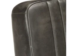 Armel Sillón voladizo cuero auténtico gris envejecido