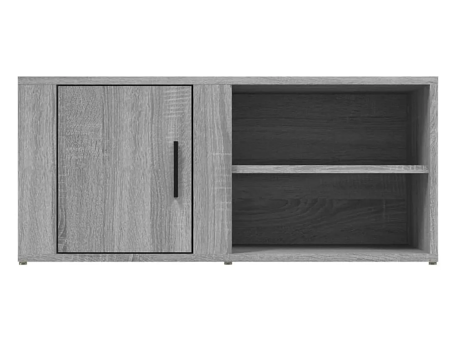 Arnaldo Mueble para TV madera contrachapada gris Sonoma 80x31,5x36 cm