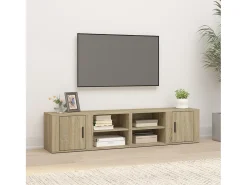 Arnaldo Mueble TV 2 uds madera contrachapada roble Sonoma 80x31,5x36 cm